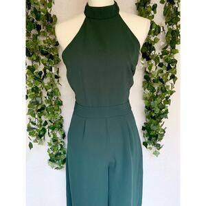 Forever 21 Dark Green Halter Jumpsuit